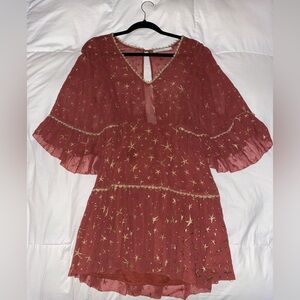 La Maison Talulah Stay Together Gold Trim Mini Dress ModeSens